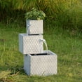 thumbnail image 7 of Hi-Line Gift Ltd 79533-H Rectangle 3 Tier Metal Fountain with Planter - Outdoor, 7 of 7