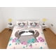 thumbnail image 2 of Perezoso lindo Girly Juego de Funda Nórdica Colorido Colcha, Niños Juego de cama completo con, 2 of 4