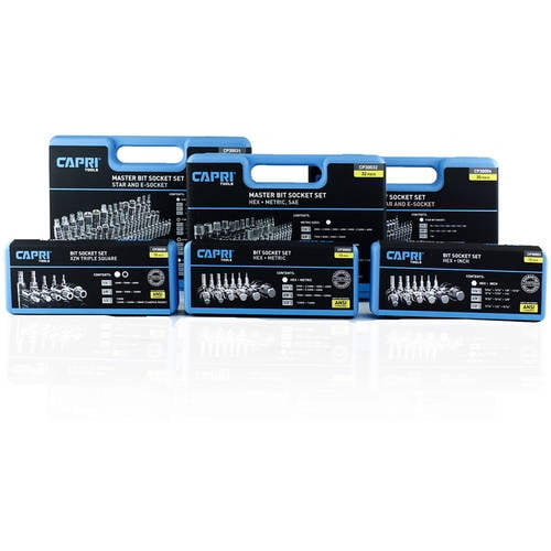 Capri Tools 30032 Master Hex Socket Set, Metric and SAE Bit Sockets, 32-Piece