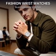 thumbnail image 6 of SKMEI Men Watch Fashion Minimalist Quartz Waterproof Wrist Watches for Mens Big Face Business Casual Watch，Leather Watch Strap, 6 of 8