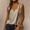 Beige, variant on BYOIMUD Clothing Workout Summer Sleeveless Blouse Top for Women Metallic Trim Colorblock Scoop Neck Pullover Tees Leisure Loose Shirts