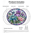 thumbnail image 4 of Beautynvta Acrylic Puzzle Suncatcher Window Hanging, 83 Pieces Sun Catcher Acrylic Puzzles, DIY Suncatchers Puzzles, Home & Garden Decor, 7.4'', (Flowers), 4 of 9