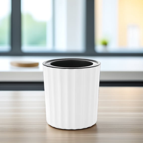 WRITWAA 4-Pack Self Watering White Plastic Flower Pots for Indoor and Outdoor Garden Use