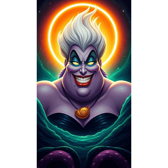Witch 5D Diamond Painting Kit for Adults and Beginners, Full Drill DIY Diamond Art Kit, Canvas for Home Wall Decor, 12 x 16 Inch