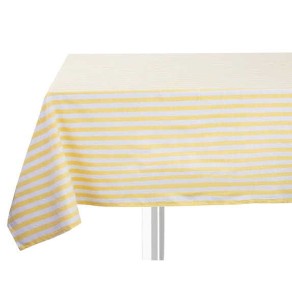 Fennco Styles Soft Thick Striped 100% Pure Cotton Tablecloth 56 x 56 Inch