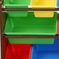 thumbnail image 2 of Supersized Wood Toy Storage Organizer, Toddler, Espresso/Primary, 2 of 3