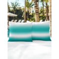 thumbnail image 4 of Outdoor Pillows Waterproof, Ombre Turquoise Throw Pillows with Inserts Included, Modern Abstract Art Gradient Indoor Outdoor Decorative Lumbar Pillow for Bed/Couch/Patio 16"x16", 2Pcs, 4 of 8