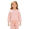thumbnail image 6 of NIEWTR Baby Fall Winter Clothes Kids Long Sleeve Set 2PCs Crewneck Tee + Elastic Long Pants Breathable Pajamas Gift Set for 0-18 Months Toddler Outfits(A-Pink,4-5 Years), 6 of 6