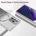thumbnail image 3 of Magnetic Case for Samsung Galaxy Note 20 Ultra [Built-in Camera Lens Protector] Soft TPU Glitter Bling Phone Cover Anti-Scratch Shockproof Case for Women Men - Silver, 3 of 12