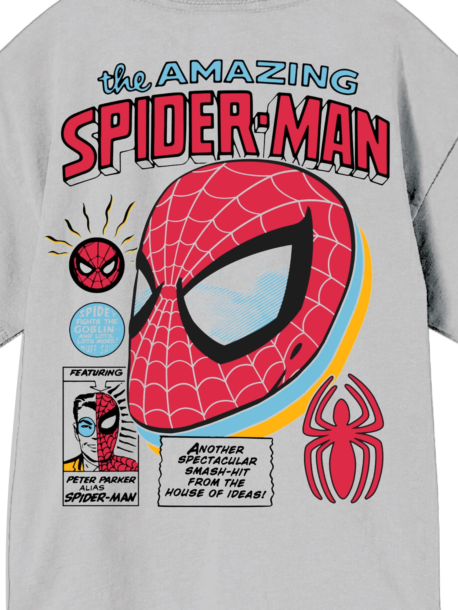 Spider-Man, Boys' Elevated Front and Back Graphic T-Shirt, Sizes 4-18