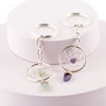 thumbnail image 4 of Claire's Green and Purple Crystal Dreamcatcher Best Friends Keychains, 2-Pack, 4 of 5