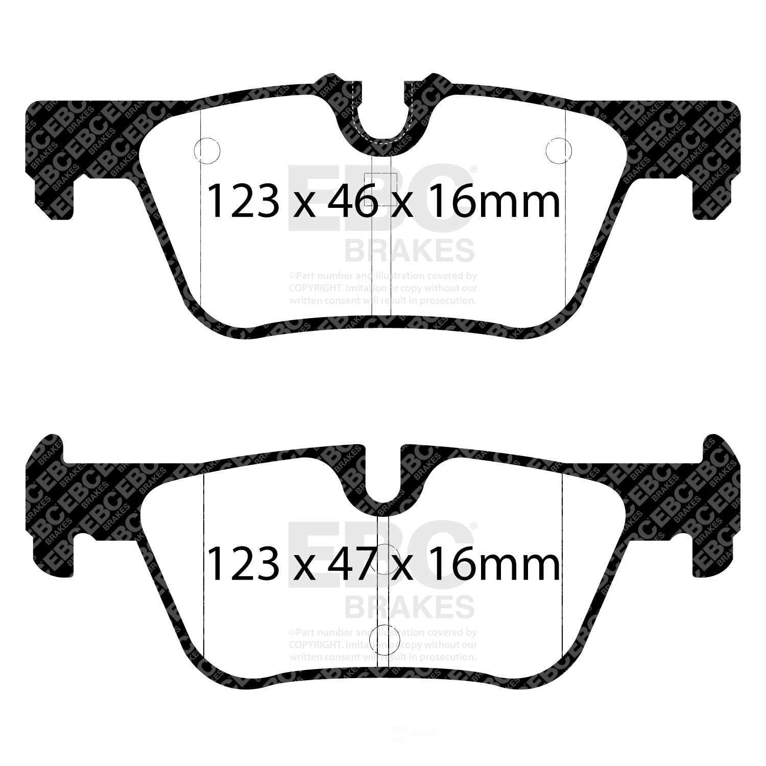 EBC Brakes Redstuff Premium Fast Street Pad For All Engine Sizes Fits select: 2012-2018 BMW 328, 2019 BMW 330I