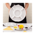 thumbnail image 4 of 5 Combined Round Plastic Tray, Size: 13 Inches, White Plastic Partition, 4 of 5