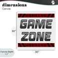 thumbnail image 4 of Stupell Industries Contemporary Game Zone Warning Canvas Art, 30 x 30, by Marcus Prime, 4 of 8