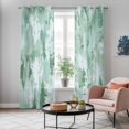 thumbnail image 5 of Green Abstract Kitchen Curtains 84 Inch Length, Modern Oil Painted Art Contemporary Grommet Top Bedroom Living Room Curtains, Light Filtering Cafe Curtain Drapes 2 Panels Set 84''x84'', 5 of 9