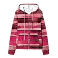 thumbnail image 4 of Puntoco Mujer Moda Impreso Blusa Manga Larga Tops Sudadera Bolsillos Con Capucha Puntoco Puntoco-1, 4 of 5