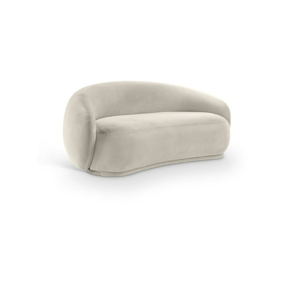 Meridian Furniture Emery Cream Velvet Loveseat