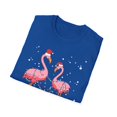 thumbnail image 4 of Pink Flamingo Christmas Lighting Xmas Tree Santa Hat Novelty Unisex T-Shirt, 4 of 4