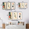 thumbnail image 4 of Designart "Vintage Abstract Desire in Knowing IV" Modern Geometric Framed Wall Art Set Of 3 - Blue Abstract Frame Canvas Set For Living Room Decor, 4 of 6