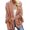 Rose Gold, variant on Women Cardigan Coat Collarless Batwing Long Sleeve Open Front Knitting Coat Elastic Cuffs Solid Color Loose Fit Knitted Cardigan