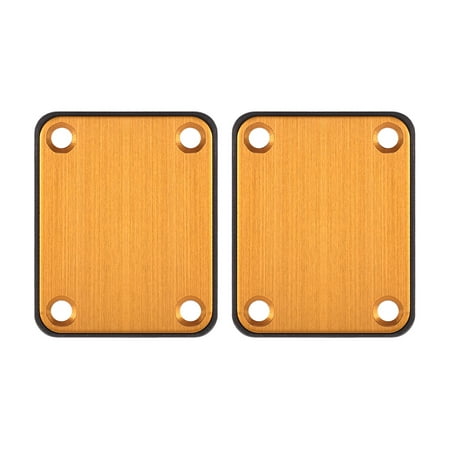 Guitar Neck Plates Aluminum Alloy Neckplate with Screws and Plastic Back Board Guitar Parts for Electric Guitar Cigar Box Guitar Replacement Pack of 2 PCS (Best Wood For Cigar Box Guitar Neck)