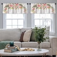 thumbnail image 4 of LALILO Kitchen Curtain Valance Flower Bohemian Rod Pocket Window Curtain 52"x 18" Set of 2, 4 of 7