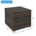thumbnail image 5 of Hassch 67 Gallon Rattan Deck Box, Outdoor Storage Bin with Metal Frame, 28 inch Square Side Table for Garden Tools, Pool Supplies, Brown, 5 of 10