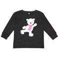 thumbnail image 3 of Inktastic Polar Bear, White Bear, Ice Skating Bear, Scarf Boys or Girls Long Sleeve Toddler T-Shirt, 3 of 5