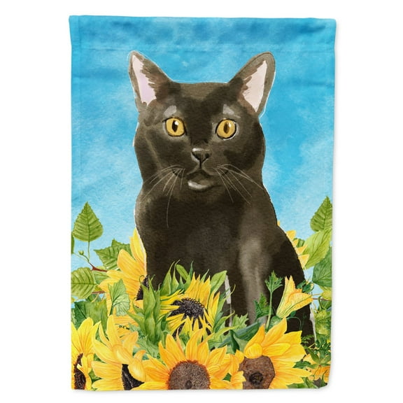 Carolines Treasures CK3152GF Bombay in Sunflowers Flag Garden Size Small multicolor