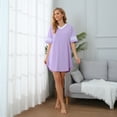 thumbnail image 7 of Richie House Womens Sleepwear Short Sleeve Nightgowns Sleepshirt Loose Nightshirt Loungewear RHW2929-F-M, 7 of 7
