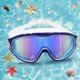thumbnail image 1 of Gafas de natación de marco grande Gafas de natación selladas elásticas para deportes acuáticos (azul), 1 of 6