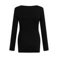 thumbnail image 4 of T-shirt de Maternité pour Femmes à Ourlet Régulier, Décontracté, Manches Longues, Col Rond, Basique, Allaitement, Haut, Ceinture, Allaitement, 4 of 5