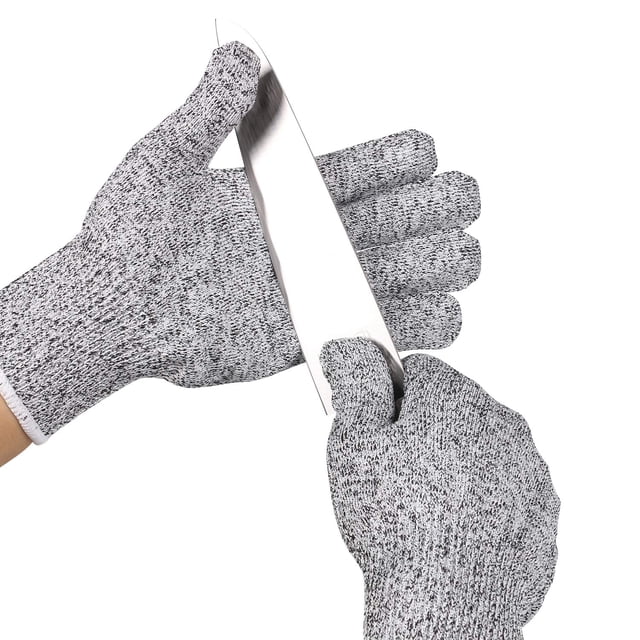 Guantes anticorte Grado alimenticio EN388 certificado nivel 5 protección para construcción de madera de cocina GL02 XL(26cm) brillar Electrónica