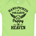 thumbnail image 4 of Inktastic Handpicked for Earth by My Pappy in Heaven with Angel Wings Boys or Girls Baby Bodysuit, 4 of 5