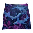 thumbnail image 6 of Pink Leaves With Hammerhead Shark Women's Shorts Non-Slip Single Pocket A-line Trouser Skirt Summer Shorts Casual Shorts for Women, 6 of 7