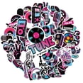 thumbnail image 2 of 35pcs-50pcs Colorful Stationery Stickers Retro Music Stickers Cool Vinyl Decals for Laptops Phones Suitcase, 2 of 9