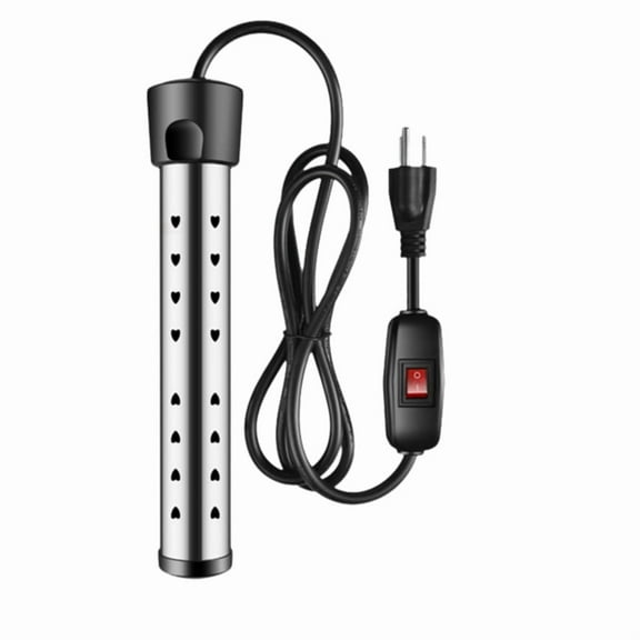 1500W Immersion Water Heater Electric, Fast Heating Portable Water Heater with Stainless Steel,Bucket Heater US Plug,1 * pool water heater 1 * digital thermometer 1 * stainless steel cleaning ball