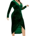 thumbnail image 5 of Gvmfive Womens Plus Size Dress Cocktail Evening Velvet Dress Elegant Party Dress, 5 of 6