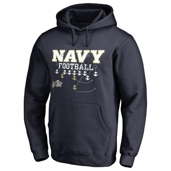 Men's Navy Navy Midshipmen Hometown Collection Triple Option Pullover Hoodie