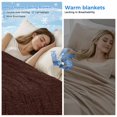thumbnail image 2 of Solid Brown Cooling Blanket,Lightweight Breathable Summer Throw Blanket with Double Sided Cold Effect,Vintage Minimalism Abstract Denim Pattern Picnic Blankets Bed Sheet for Hot Sleepers 30"x40", 2 of 8
