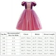 thumbnail image 3 of IBTOM CASTLE Kids Girls Princess Long Maxi Puffy Dress Halloween Christmas Cosplay Fancy Dress up Birthday Party Carnival Evening Pageant Prom Ball Gown, 3 of 6