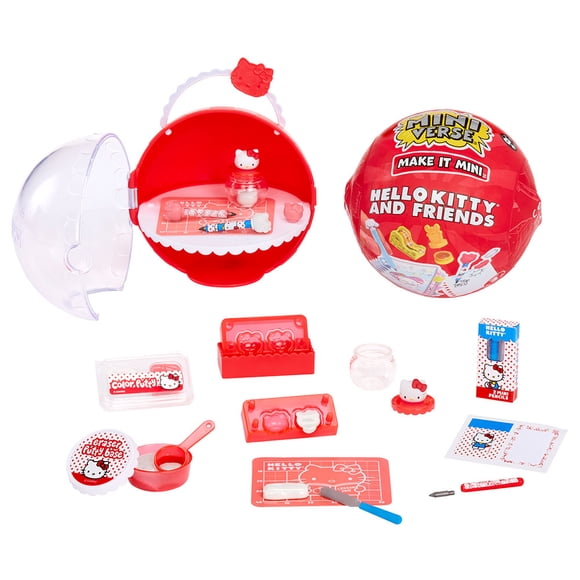 Mini articles de collection MGA's Miniverse Make It Mini Hello Kitty and Friends série 3, SanrioMD, reproductions d’articles de bureau rétro, artisanat, bricolage, 8 ans et +