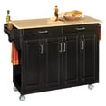 thumbnail image 1 of Homestyles Chariot de Cuisine en Bois Noir, 1 of 2