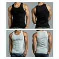 thumbnail image 2 of Value Packs of Men's Black & White Ribbed 100% Cotton Tank Top A Shirts Undershirt (2XL, 6 Pack Mixed), 2 of 2