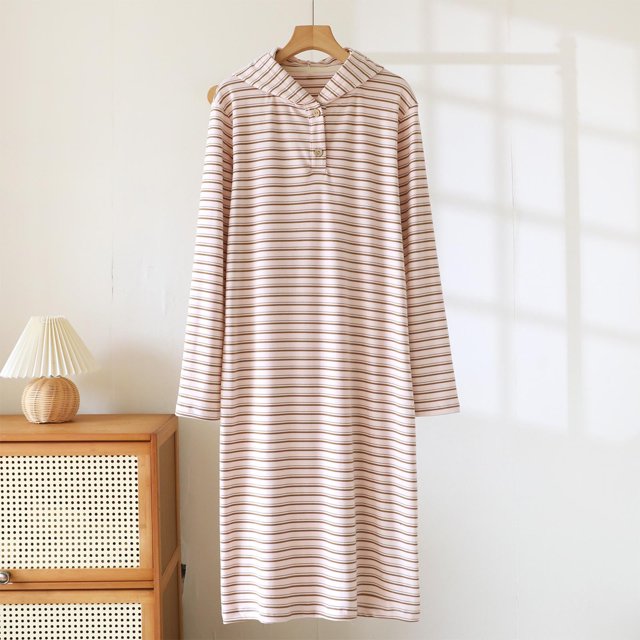 Camisón largo de manga larga con capucha para mujer, bata de baño holgada de invierno para el hogar, camisón de poliéster para mujer.
