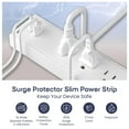 thumbnail image 5 of Bell + Howell 3Ft Surge Protector Power Strip Extension Cord with Multiple Outlets and Innovative Safety Protection Cover, Plug Extension Outlet Power Cord with USB Ports, 5 of 7