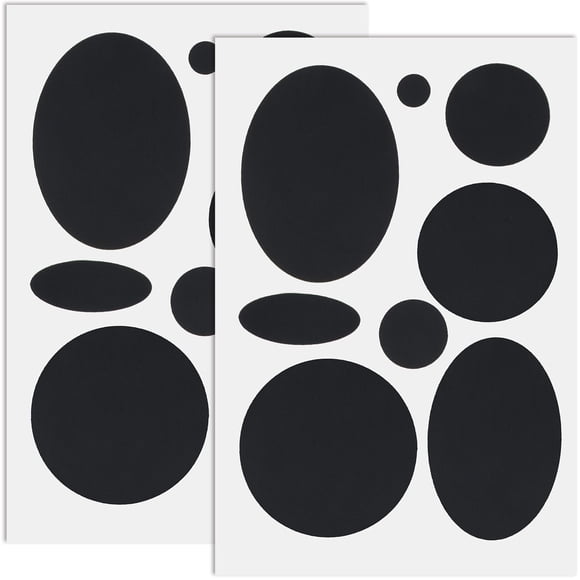 Kit de parches impermeables de nailon para reparación, 16 piezas, negro Pndeyo