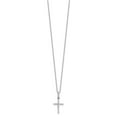 thumbnail image 2 of Sterling Silver Rhodium-plated CZ Cross 20in Necklace, 2 of 3