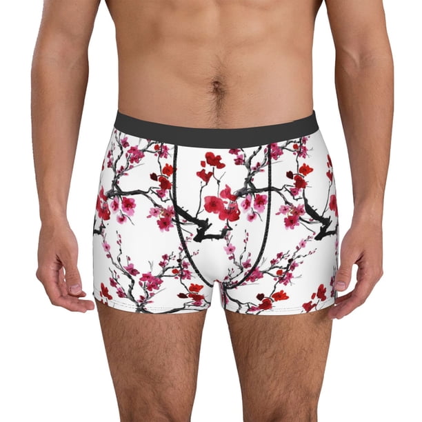 Fotbe Cherry Blossoms Calzoncillos Tipo Boxer con Bolsa de Soporte Total para Hombre, X-Temp Fresco, Transpirable y de Secado Rápido-X-Large