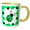 Yellow/White, variant on 3drose, Love Bugs Green Ladybug with Hearts, 11oz Two-tone Black Mug
